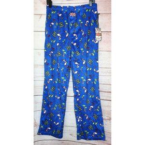 English Laundry Jingle Bell Flock Lounge P.J Flamingo M Pants Soft Fleece Gifts